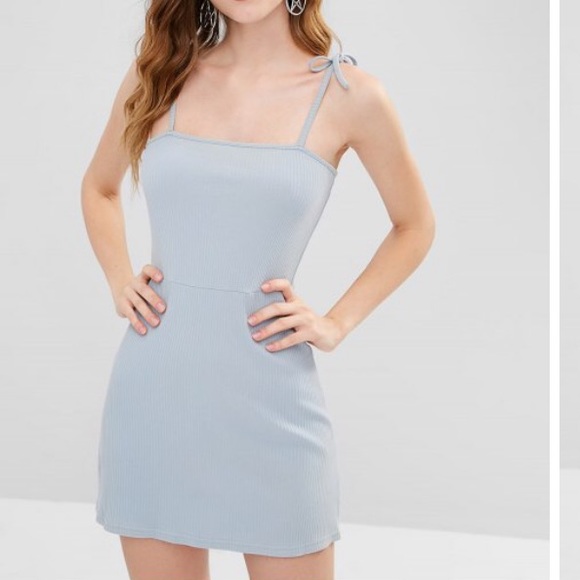 Ribbed mini dress - Picture 1 of 7